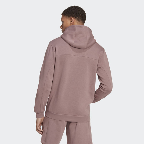 BLUZA MĘSKA ADIDAS STADIUM FLEECE BADGE OF SPORT HOODIE FIOLETOWA HL1600