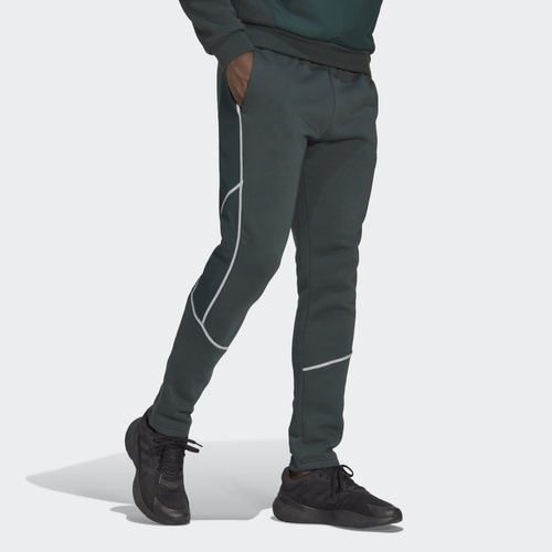Spodnie męskie adidas Essentials Reflect-In-The-Dark Fleece Pants zielone HL6926