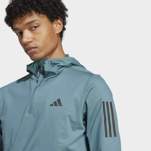 Bluza męska adidas Own The Run Winterized Hooded Half-Zip JW9655