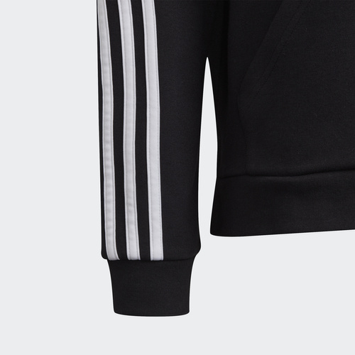 BLUZA JUNIOR ADIDAS 3-STRIPES FULL-ZIP CZARNA GE0950