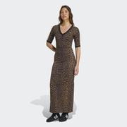 Sukienka adidas Leopard V-Neck Maxi JW2773