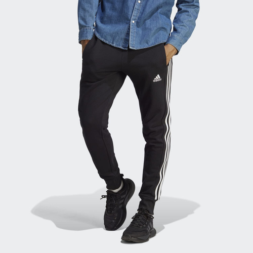 Spodnie męskie adidas Essentials French Terry Tapered Cuff 3-Stripes Pants HA4337