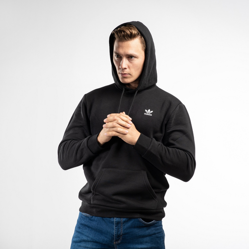 BLUZA MĘSKA ADIDAS ADICOLOR ESSENTIALS TREFOIL HOODIE CZARNA H34652