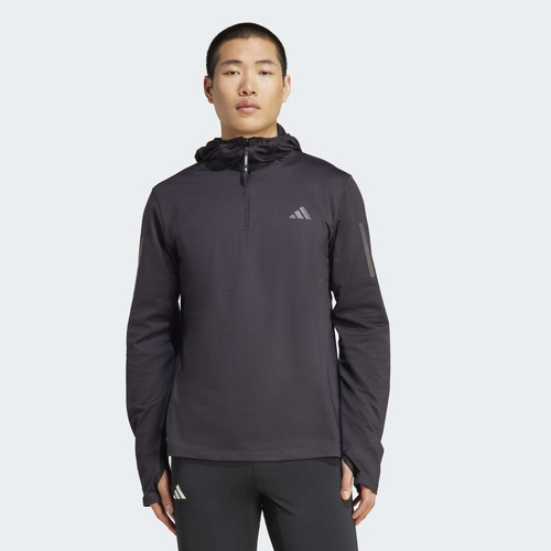 Bluza męska adidas Own The Run Winterized Hooded Half-Zip JN6378