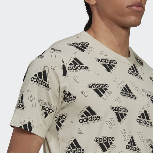 KOSZULKA MĘSKA ADIDAS STADIUM GRAPHICS TEE BEŻOWA HK2231