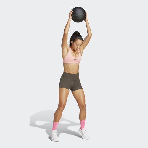 Spodenki damskie adidas Optime 4-Inch Raw-Cut-Hem IK5480